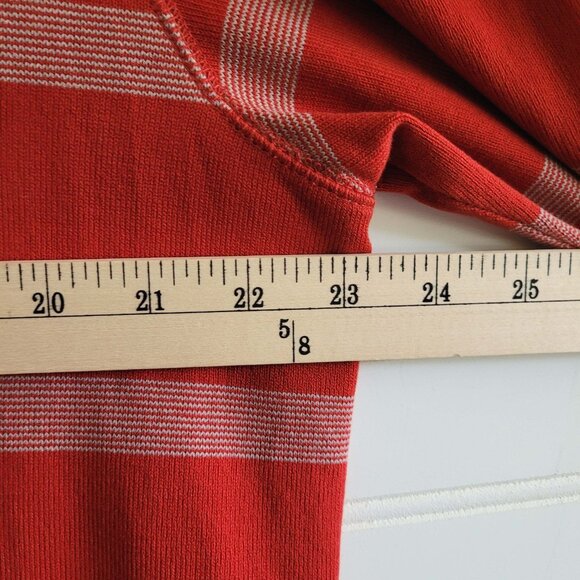 Banana Republic Sweater Mens Large Red Striped Long Sleeve Pullover Cotton Blend - Picture 2 of 8